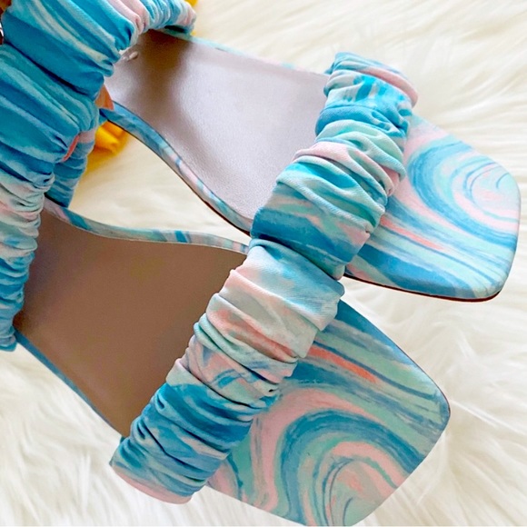 New Deltan Cora Printed Two Band Sandals - Picture 11 of 16